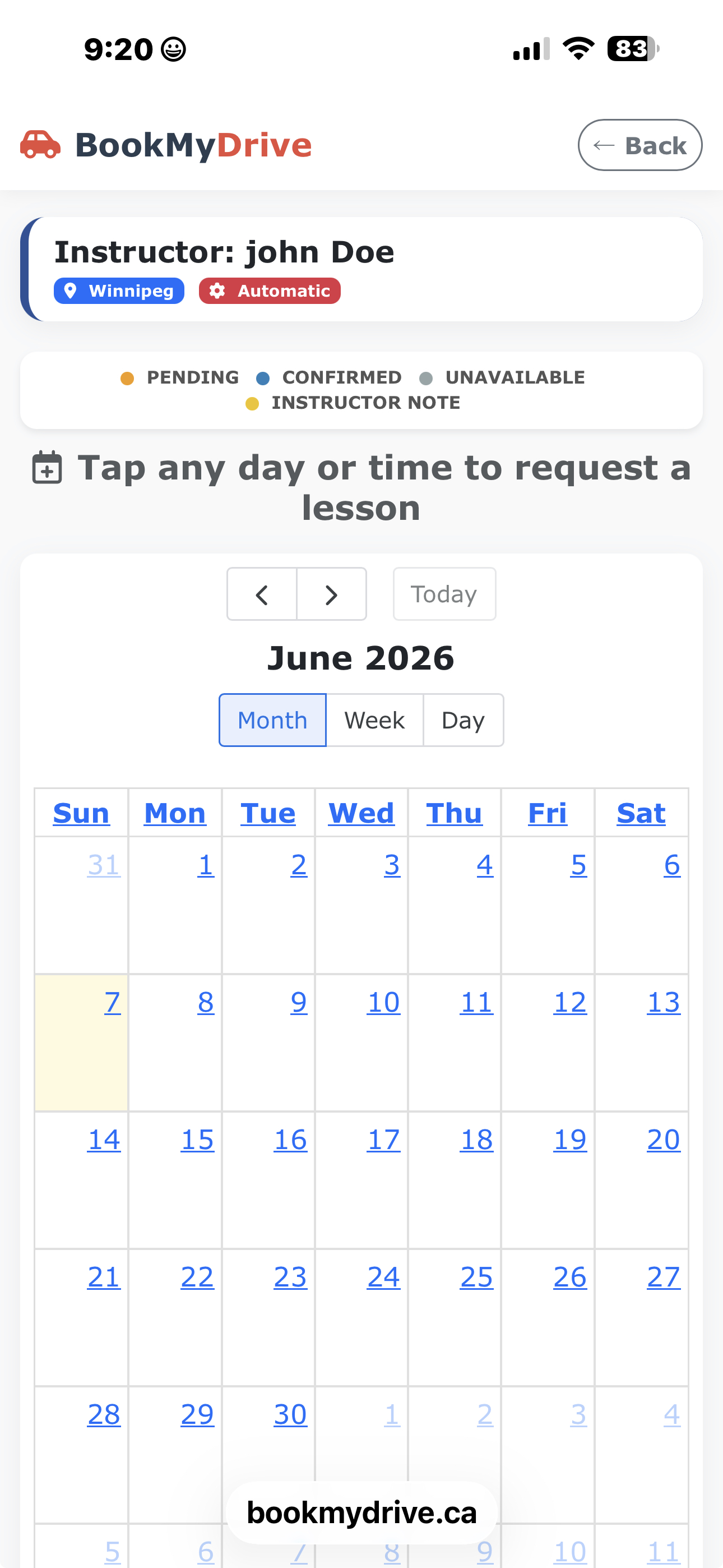 Student App View 1